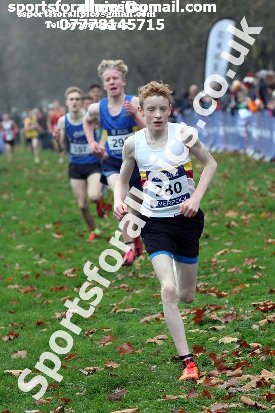 Boys under-15s British Athletics Liverpool Cross Challenge, Sefton Park, Liverpool. Photo:  David T. Hewitson/Sports for All Pics